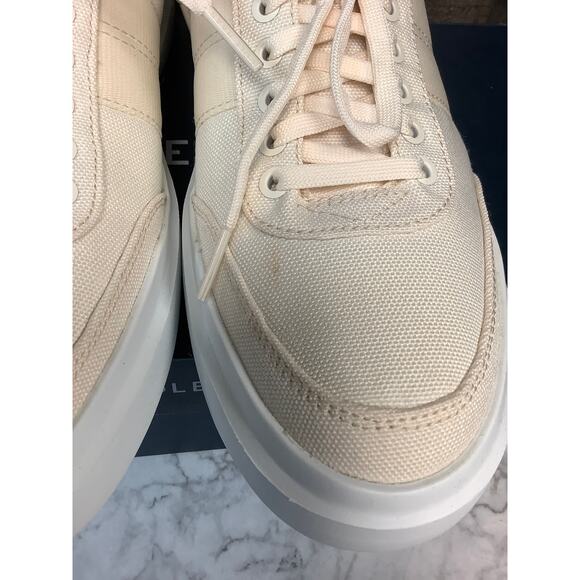 Cole Haan Mens 8M Ivory Tan Grandpro Rally Canvas II Sneaker Shoe Lace Up LB7-10 - Picture 3 of 10